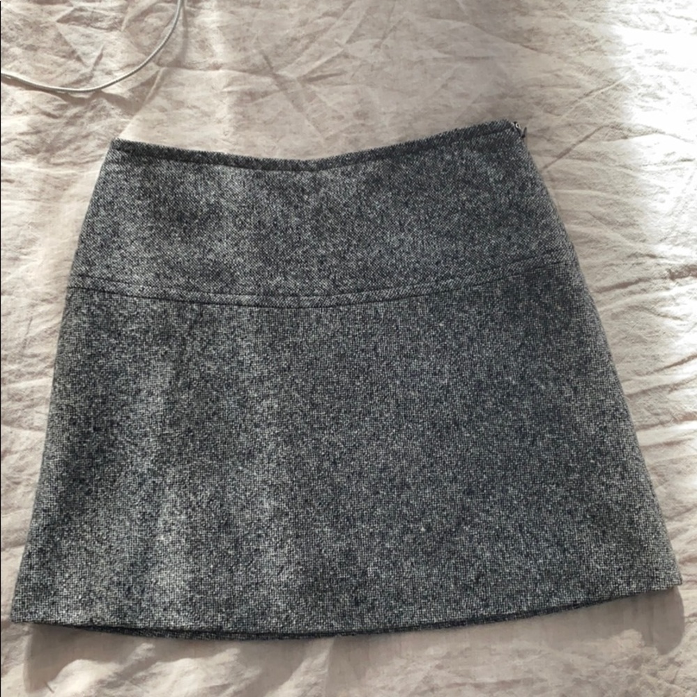 Cute wool mini skirt - black and grey tones